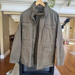 Madewell Surplus Military Cargo Utility Jacket Olive Green Small